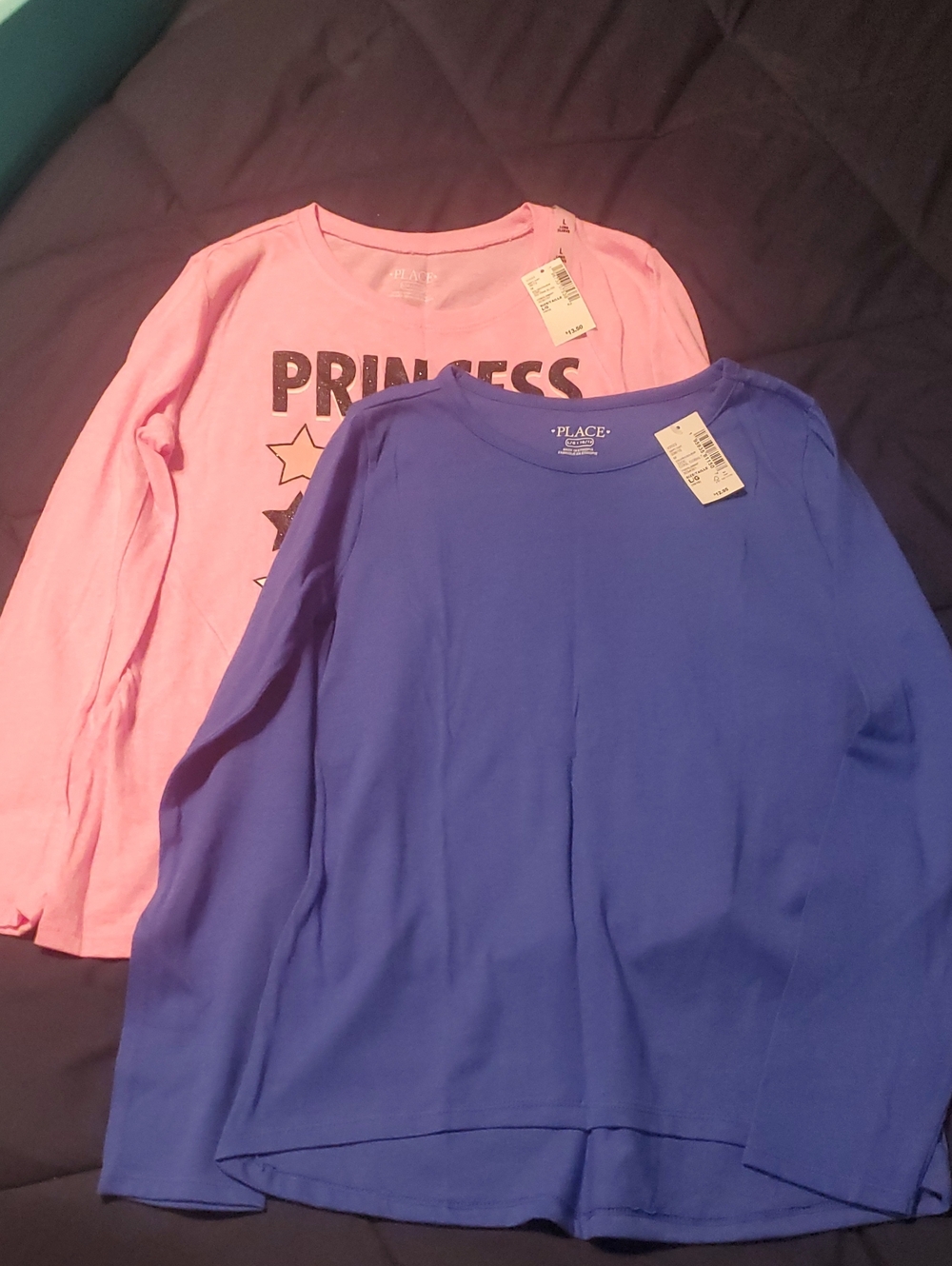 The Children's Place Pink & Royal Blue Long-Sleeve Tops - 2-Pack
